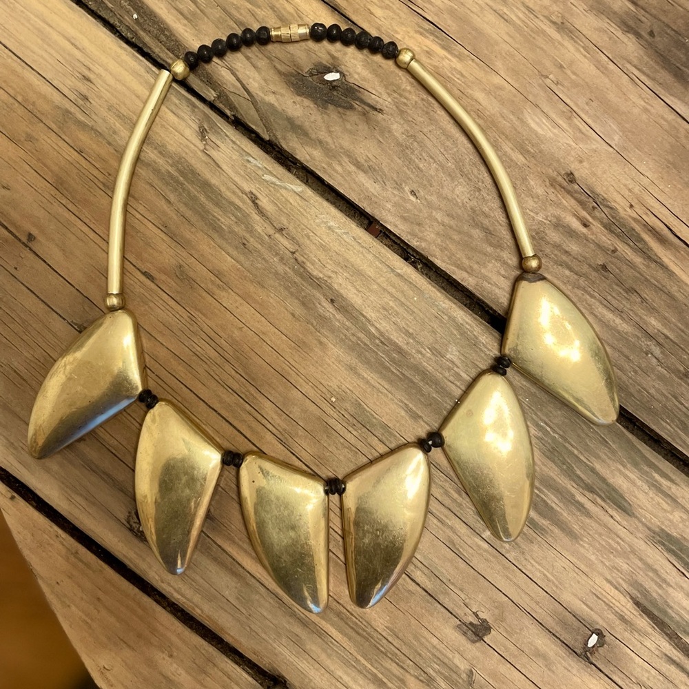 Rare 70s Vintage Brass Necklace.